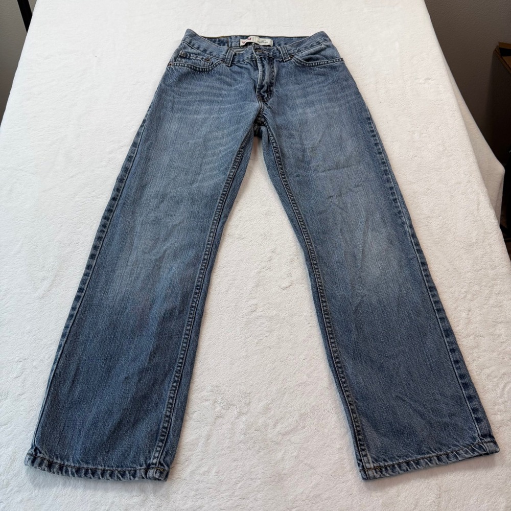 Levi's 505 Straight Leg Jeans Boys Size 12 Reg Blue Good 100% Cotton W26 L26